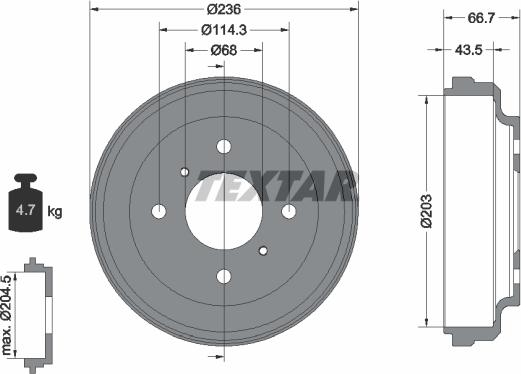 Textar 94026900 - Bubanj kočnica www.molydon.hr