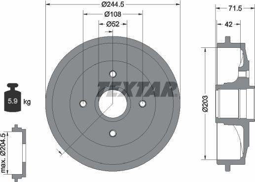 Textar 94026600 - Bubanj kočnica www.molydon.hr