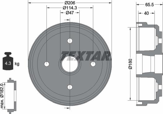 Textar 94026000 - Bubanj kočnica www.molydon.hr