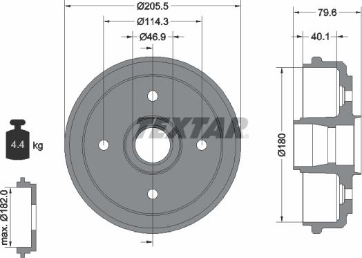 Textar 94026200 - Bubanj kočnica www.molydon.hr