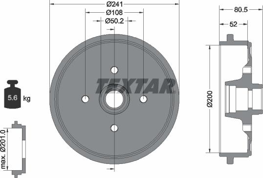 Textar 94020500 - Bubanj kočnica www.molydon.hr