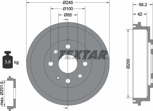 Textar 94028500 - Bubanj kočnica www.molydon.hr