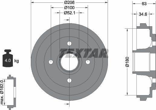 Textar 94023900 - Bubanj kočnica www.molydon.hr