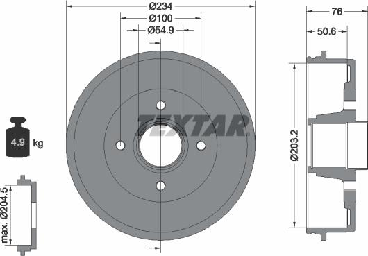 Textar 94027100 - Bubanj kočnica www.molydon.hr