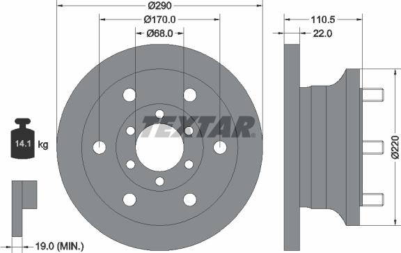 Textar 93095100 - Kočioni disk www.molydon.hr