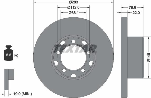 Textar 93054600 - Kočioni disk www.molydon.hr