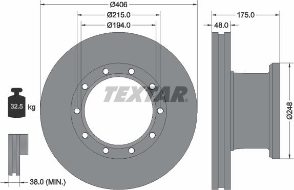 Textar 93067600 - Kočioni disk www.molydon.hr