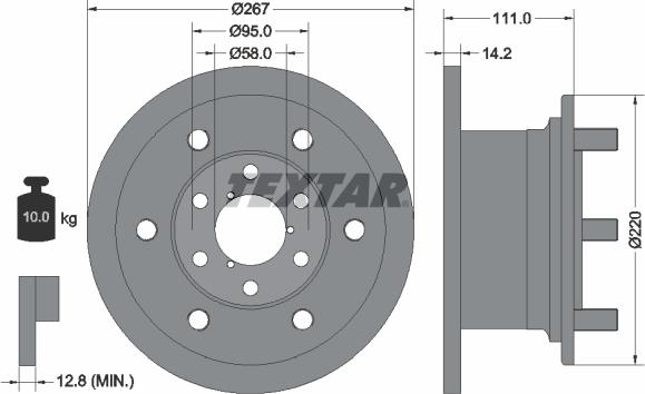 Textar 93019400 - Kočioni disk www.molydon.hr