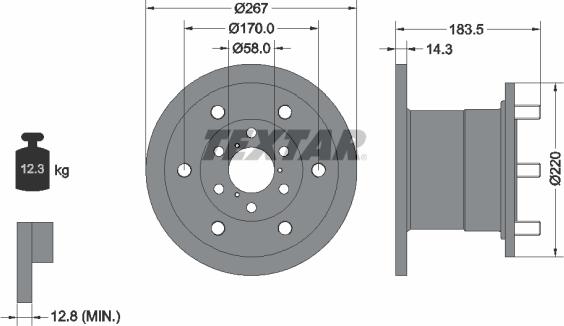 Textar 93084400 - Kočioni disk www.molydon.hr