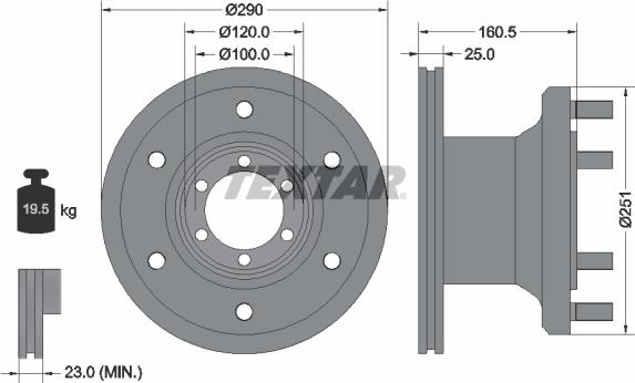 Textar 93084500 - Kočioni disk www.molydon.hr