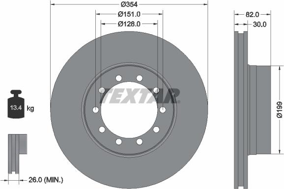 Textar 93085900 - Kočioni disk www.molydon.hr