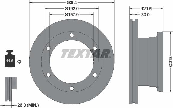 Textar 93087500 - Kočioni disk www.molydon.hr