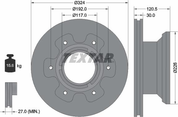 Textar 93191500 - Kočioni disk www.molydon.hr