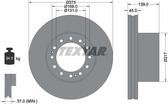 Textar 93105600 - Kočioni disk www.molydon.hr