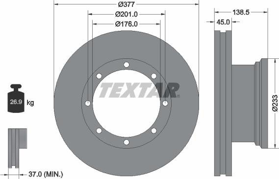 Textar 93101500 - Kočioni disk www.molydon.hr