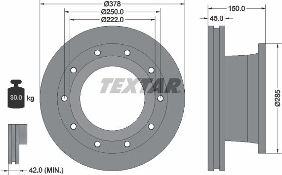 Textar 93117700 - Kočioni disk www.molydon.hr