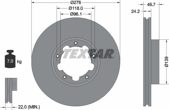 Textar 93185300 - Kočioni disk www.molydon.hr