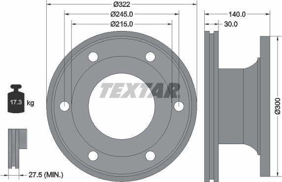 Textar 93128000 - Kočioni disk www.molydon.hr