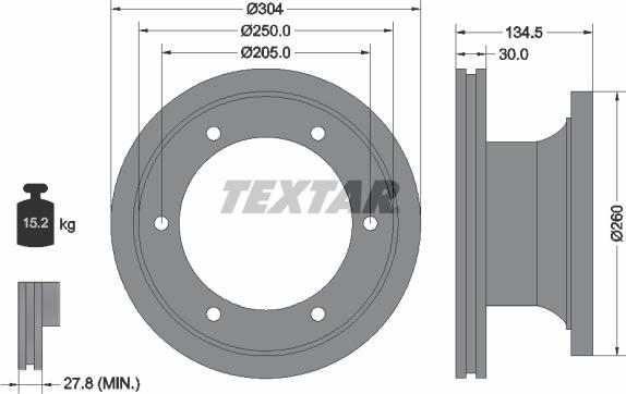 Textar 93128100 - Kočioni disk www.molydon.hr