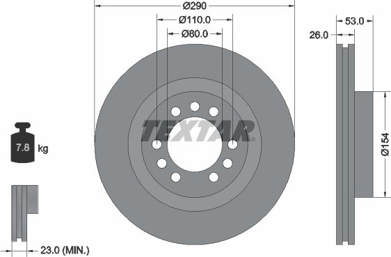 Textar 93127200 - Kočioni disk www.molydon.hr