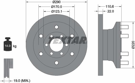 Textar 93175400 - Kočioni disk www.molydon.hr