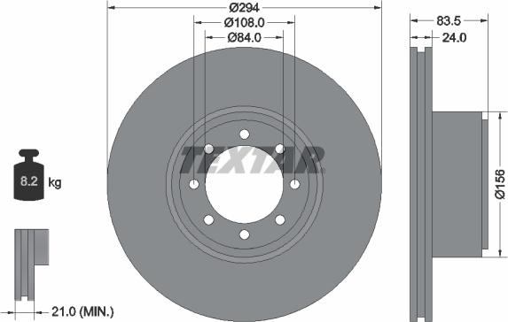 Textar 93175300 - Kočioni disk www.molydon.hr