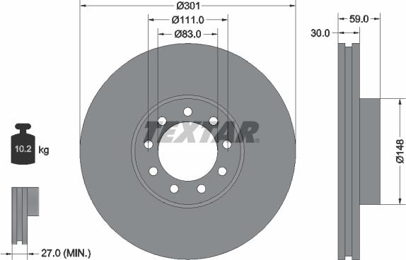 Textar 93177600 - Kočioni disk www.molydon.hr