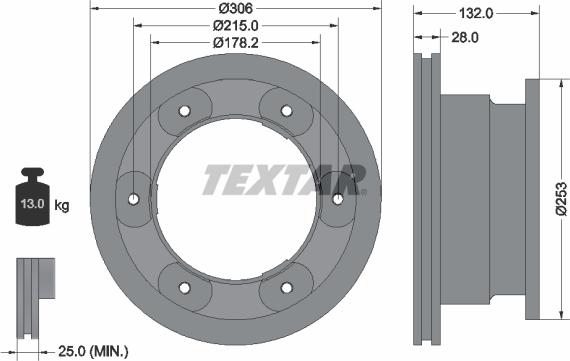 Textar 93177700 - Kočioni disk www.molydon.hr