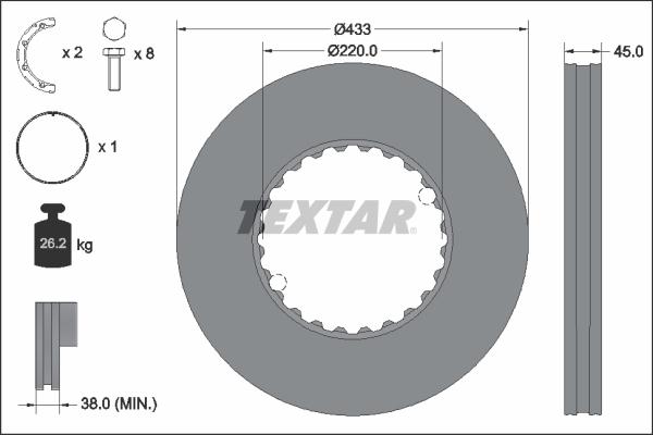 Textar 93343000 - Kočioni disk www.molydon.hr