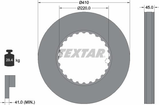 Textar 93291300 - Kočioni disk www.molydon.hr