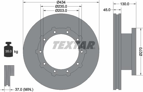 Textar 93243400 - Kočioni disk www.molydon.hr