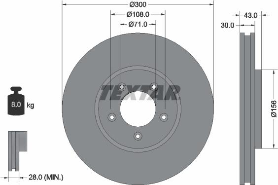 Textar 92099000 - Kočioni disk www.molydon.hr