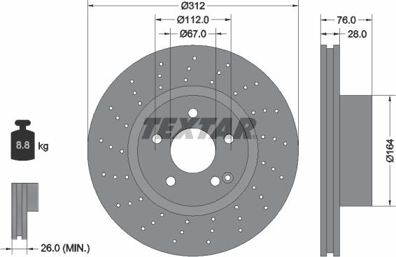 Textar 92099303 - Kočioni disk www.molydon.hr