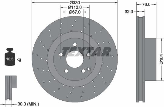 Textar 92099203 - Kočioni disk www.molydon.hr