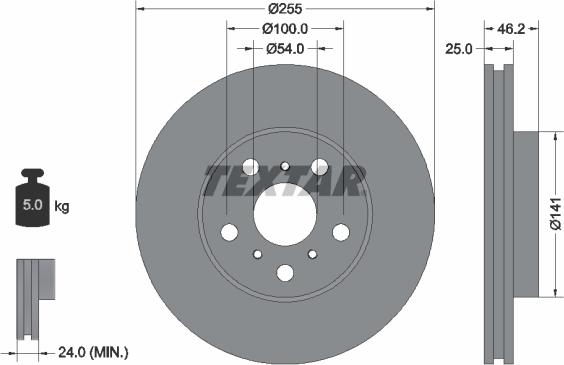 Textar 92094400 - Kočioni disk www.molydon.hr