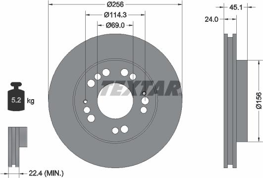 Textar 92094700 - Kočioni disk www.molydon.hr