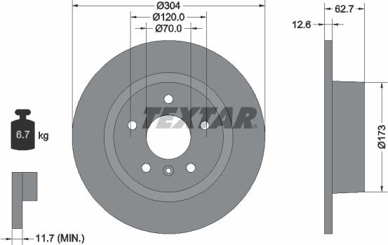 Textar 92095200 - Kočioni disk www.molydon.hr