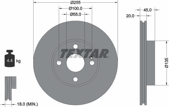 Textar 92096800 - Kočioni disk www.molydon.hr