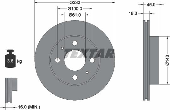 Textar 92090900 - Kočioni disk www.molydon.hr