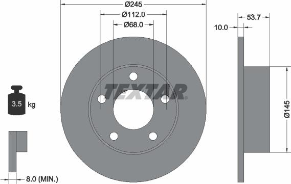 Textar 92090800 - Kočioni disk www.molydon.hr