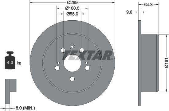 Textar 92090700 - Kočioni disk www.molydon.hr