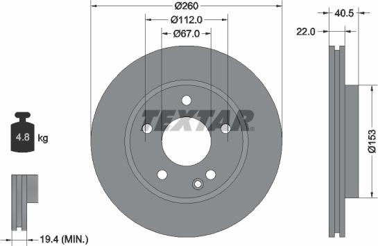 Textar 92091300 - Kočioni disk www.molydon.hr