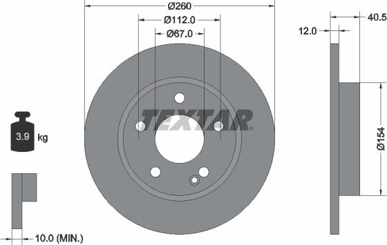 Textar 92091200 - Kočioni disk www.molydon.hr