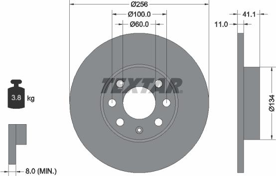 Textar 92091700 - Kočioni disk www.molydon.hr