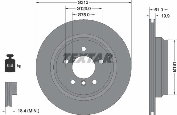 Textar 92098800 - Kočioni disk www.molydon.hr