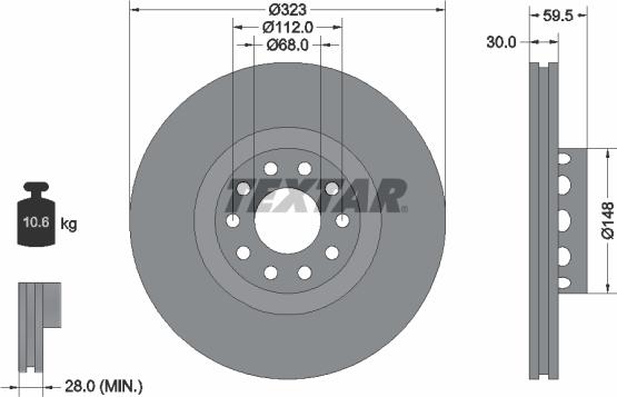 Textar 92098303 - Kočioni disk www.molydon.hr