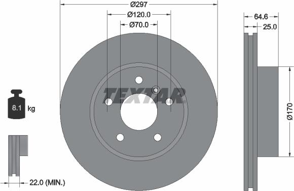 Textar 92093605 - Kočioni disk www.molydon.hr