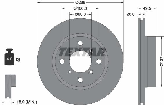 Textar 92093200 - Kočioni disk www.molydon.hr