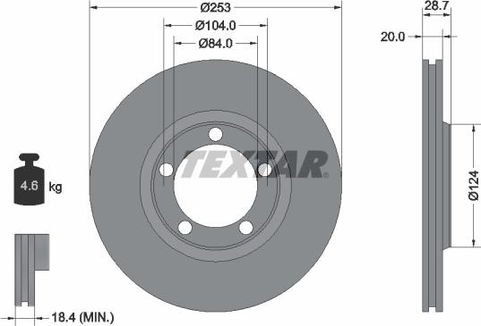 Textar 92093700 - Kočioni disk www.molydon.hr