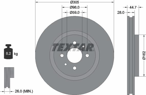 Textar 92092900 - Kočioni disk www.molydon.hr